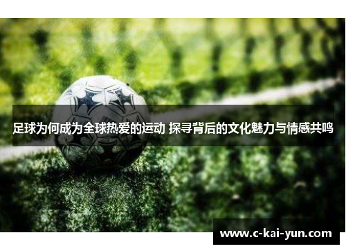 足球为何成为全球热爱的运动 探寻背后的文化魅力与情感共鸣 足球为何成为全球热爱的运动 探寻背后的文化魅力与情感共鸣